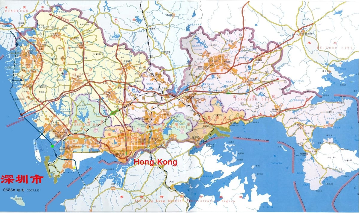 kort af Shenzhen sjúkrabíl Kína