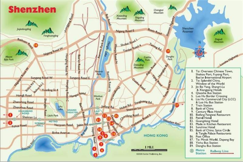 kort af Shenzhen versla