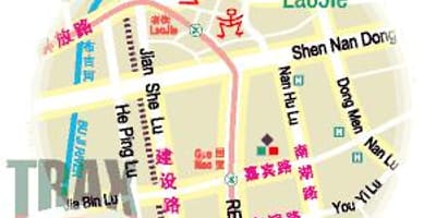 Dongmen markaði Shenzhen kort