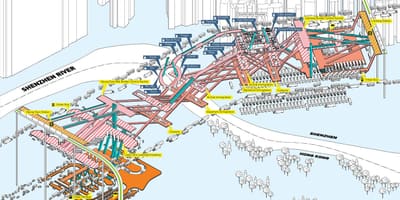Kort af Shenzhen 3d
