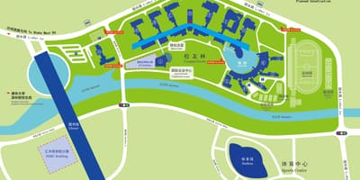 Kort af Shenzhen háskólann