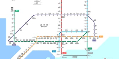 Shenzhen járnbraut kort
