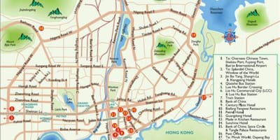 Kort af Shenzhen versla